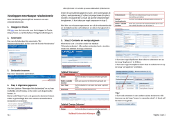 Vastleggen meerdaagse reisdeclaratie
