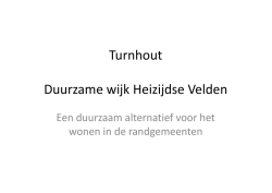 Turnhout Duurzame wijk Heizijdse Velden