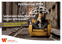 Iedereen beschermd tegen armoede? Petitiemap 2014
