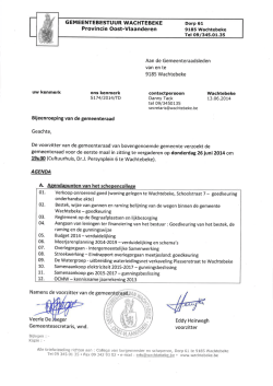 agenda 26 juni 2014 - Gemeente Wachtebeke