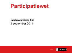 Presentatie Participatiewet 9 sept 2014