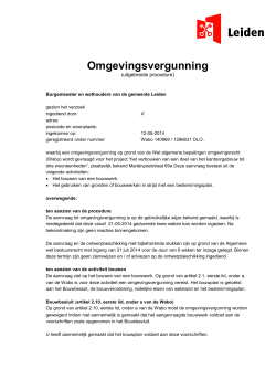 Omgevingsvergunning - Ruimtelijkeplannen.nl