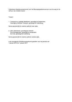 Collectieve Arbeidsovereenkomst voor het