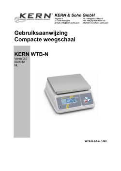 Handleiding Kern WTB nl 1220