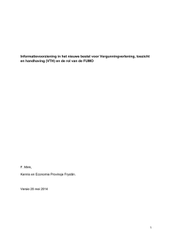 Informatievoorziening VTH Kennisdag 15 mei 2014