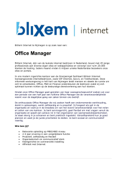 Office Manager - BliXem Internet