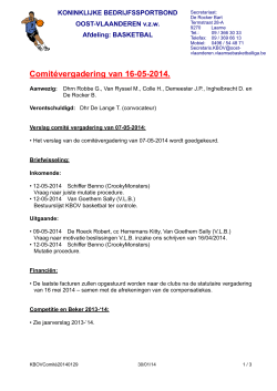 KBOV Comité 20140516 - Vlaamse Basketballiga