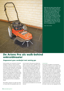 De Ariens Pro als walk-behind onkruidmaaier