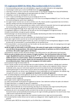 Reglement en Reeksen TT 2014