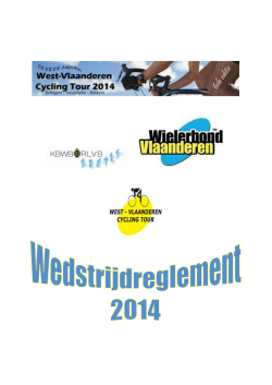 Wedstrijdreglement 2014 Nederlands - West
