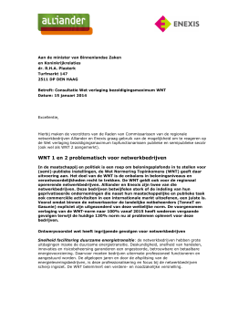WNT 1 en 2 problematisch voor netwerkbedrijven