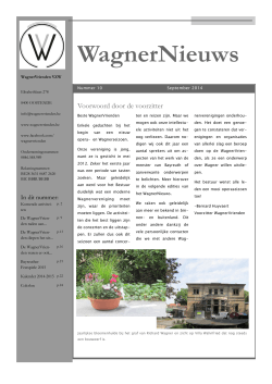 WagnerNieuws # 10 , september 2014