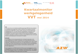 Kwartaalmonitor werkgelegenheid VVT - mei 2014