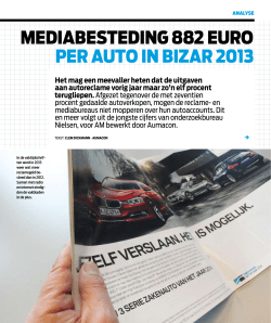 Mediabesteding 882 euro per auto in bizar 2013