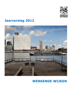Jaarverslag 2012 WERKENDE WIJKEN