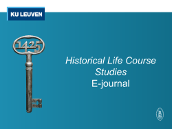 Historical Life Course Studies E-journal