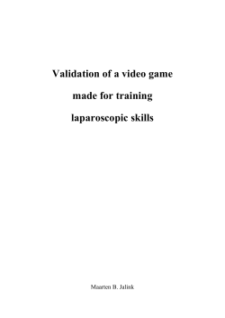 Validation of a video game made for training