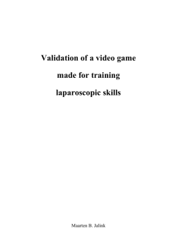 Validation of a video game made for training