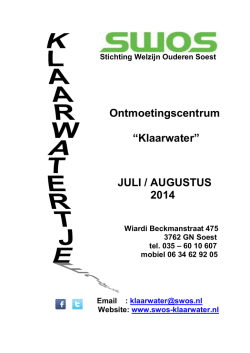 Het Klaarwatertje juli augustus 2014