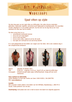 Workshop sjaal vilten op zijde