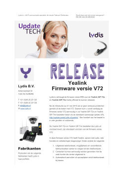 Yealink Firmware versie V72