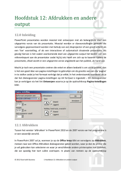 Hoofdstuk 12: Printen en andere - Office