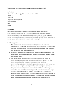 het tripartiet akkoord en de 3 bijlagen