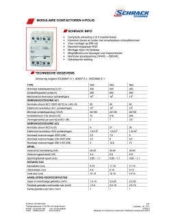 modulaire contactoren 4-polig schrack info technische gegevens