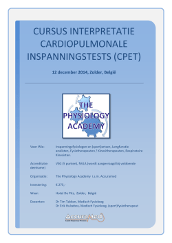 cursus interpretatie cardiopulmonale inspanningstests (cpet)