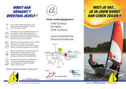 Brochure opleidingen - zeilclub VVW Turnhout