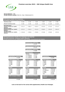 Please click here for an overview of the 2015 premiums