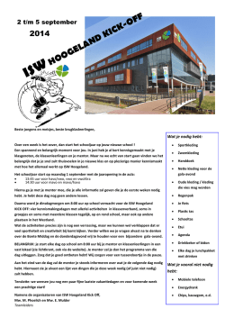 HOOGELAND KICK-OFF
