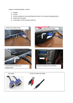 Uitleg aansluiting laptop naar beamer met of zonder geluid
