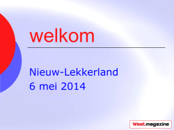 Nieuw-Lekkerland 6 mei 2014 - Messiaanse Gemeente Nieuw