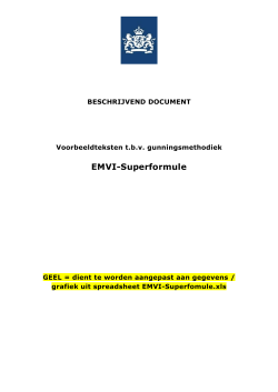 EMVI-Superformule voorbeeldtekst Beschrijvend Document