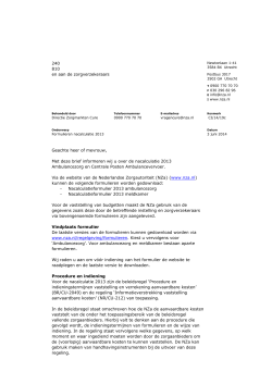 CI/14/19c - Nederlandse Zorgautoriteit