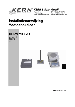 Installatieaanwijzing Voetschakelaar KERN YKF-01