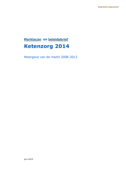 "Marktscan en beleidsbrief Ketenzorg 2014" PDF