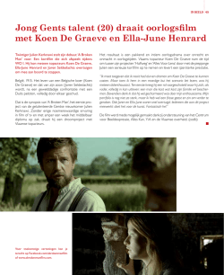 draait oorlogsfilm met Koen De Graeve en Ella