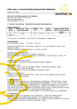 Info voor u van De Volkstuin