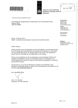 Inspectierapport januari 2014