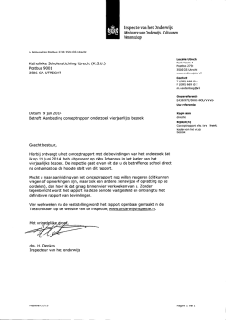 Inspectie van het Onderwijs Ministerie van Onderwĳs, Cultuur en