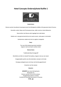 Hotel Concepts Onderwijshotel Buffet 1