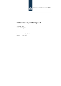 "Publieksrapportage Rijkswegennet" PDF document