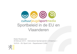 Sportbeleid in de EU en Vlaanderen
