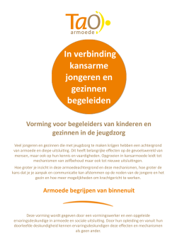 In verbinding kansarme jongeren en gezinnen begeleiden Vorming