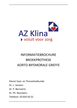 informatiebrochure broekprothese aorto bifemorale greffe