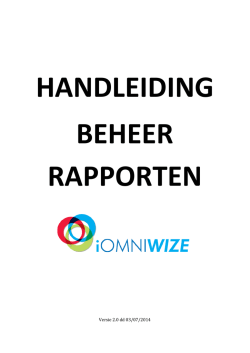 Handleiding beheer rapporten juli 2014