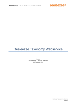 Handleiding Reeleezee Taxonomie Webservice