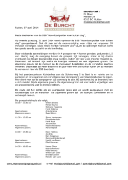 Info voor koetsiers - Menvereniging De Burcht